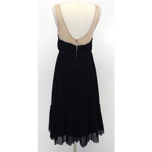3.1 Phillip Lim Womens Silk Dress Size 0 Black Cream Embellished Flowy Cocktail - Picture 3 of 14